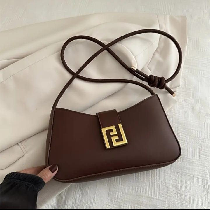 Everyday Leatherette Crossbody Bag - Classic Brown